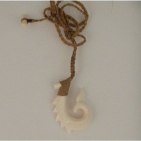 Kahoa Bone Hook Whale Tail - Leonati Motuliki Master Carver