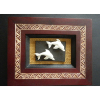 Framed Dolphins - Carving