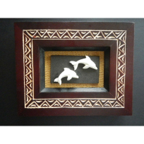 Framed Dolphins - Tominiko Kama Stone Carver