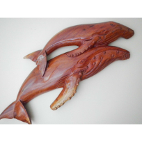 Humpback Whale Mother and Calf - Carving