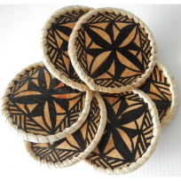 Ngatu Coaster Set (6) - Ngatu (Tapa)